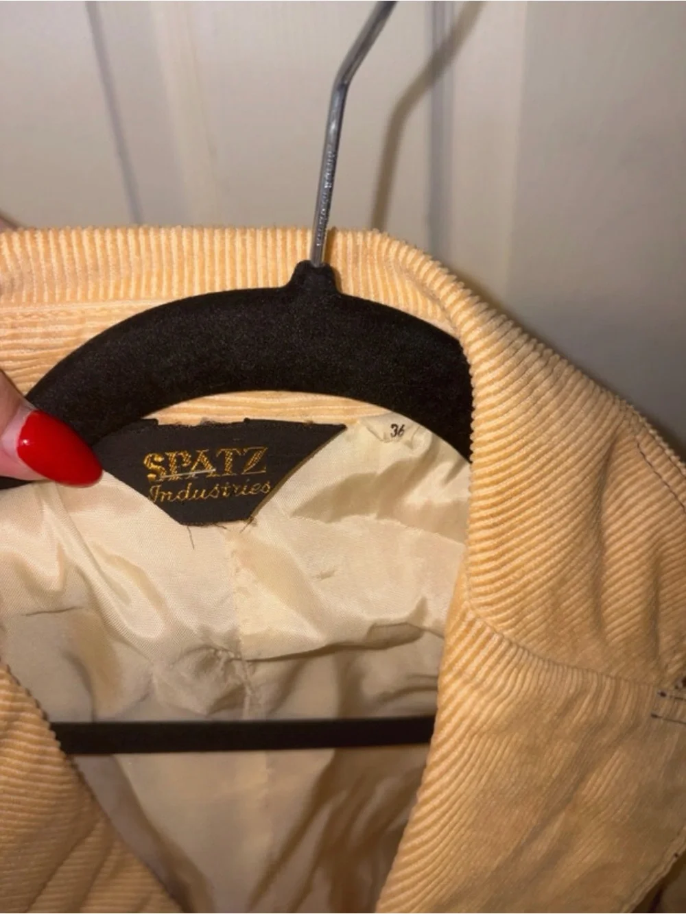 Men's vintage Beige Corduroy Blazer Jacket